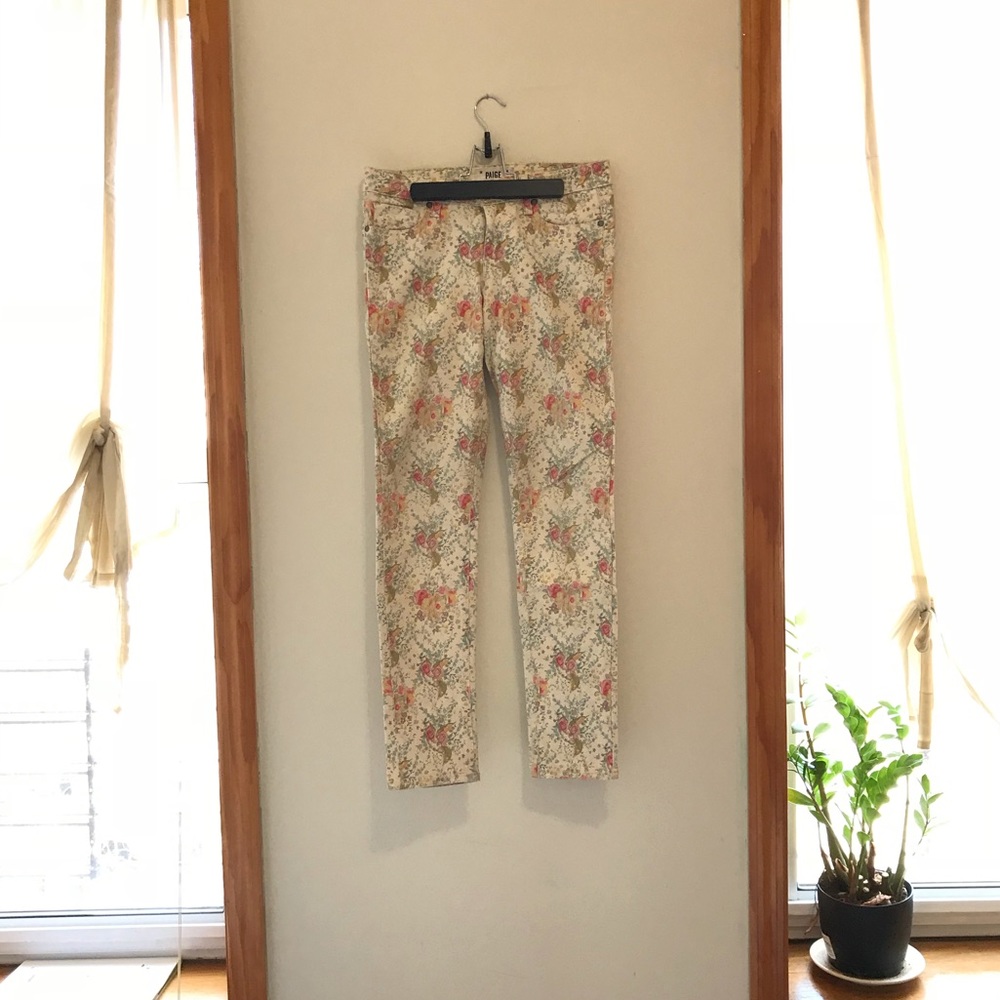 *SOLD* Floral Denim Pants by Paige